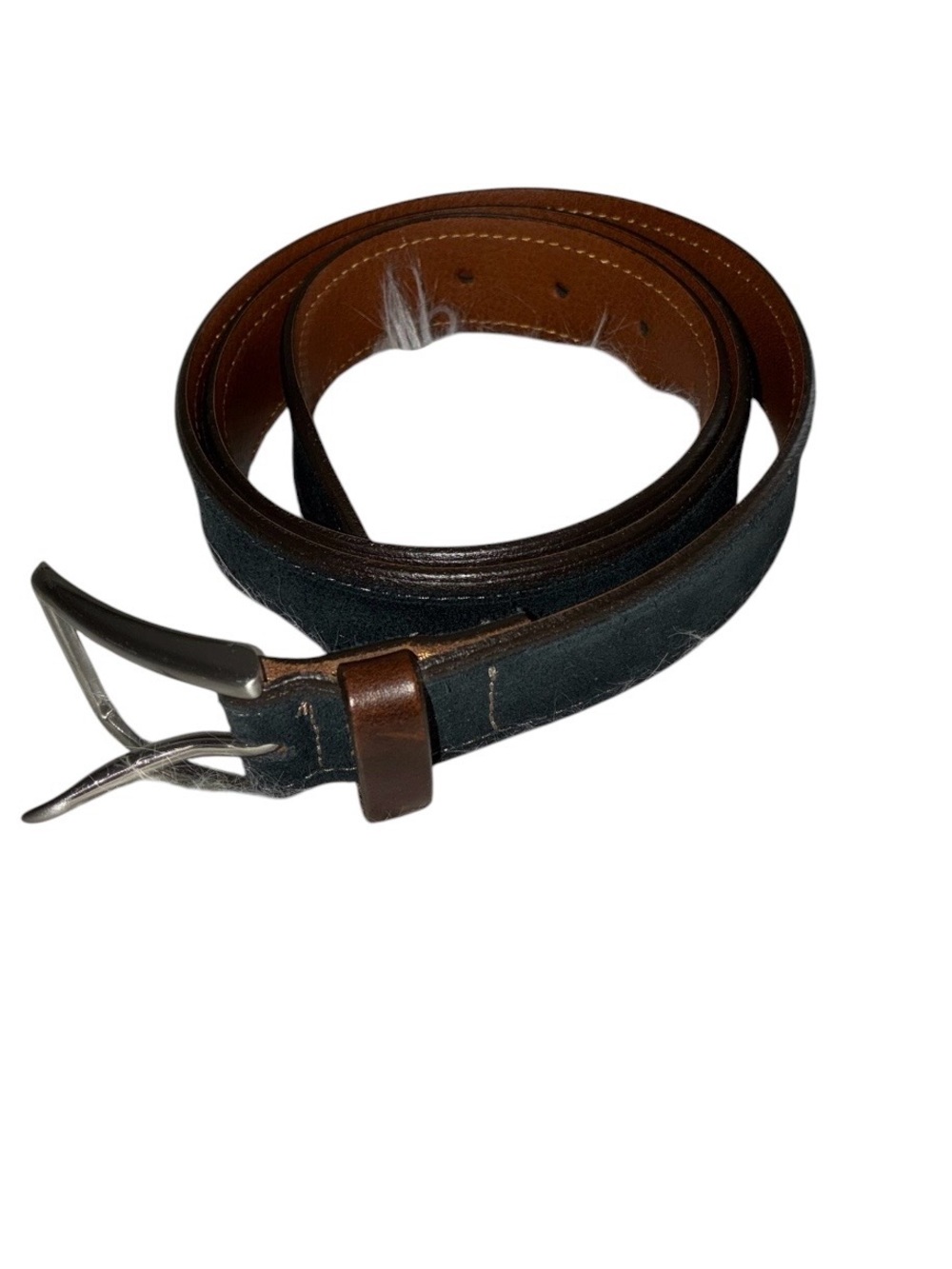 Men’s‎ Johnston & Murphy navy blue suede belt Sz 36